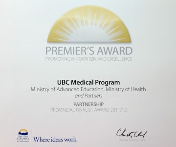UBC Faculty of Medicine recieves Premier’s Award